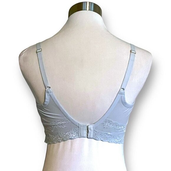 Natori 34D Bra Pale Blue Bliss Perfection Wire Free T-shirt Lace Contour 723154 - Picture 6 of 8